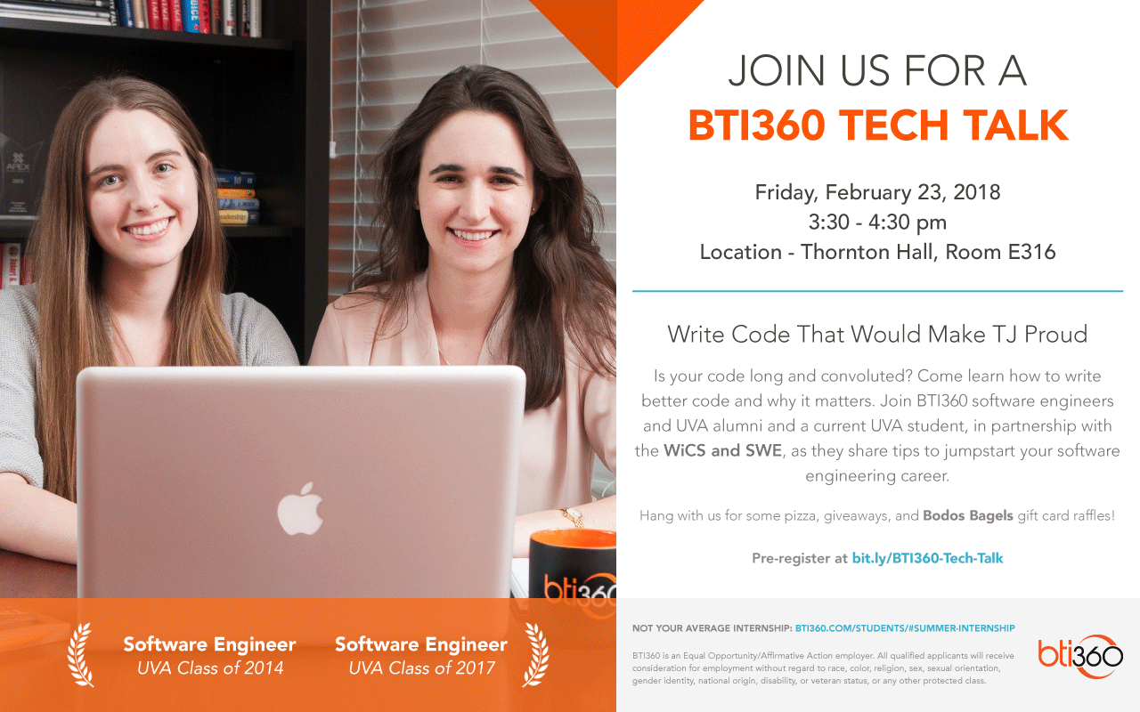 BTI360 Women in Engineering UVA Tech Talk